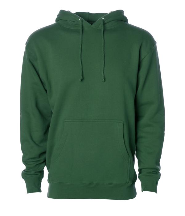 IND4000 - Men’s Heavyweight Hooded Pullover Sweatshirt - Dark Green / XS - HOODIES