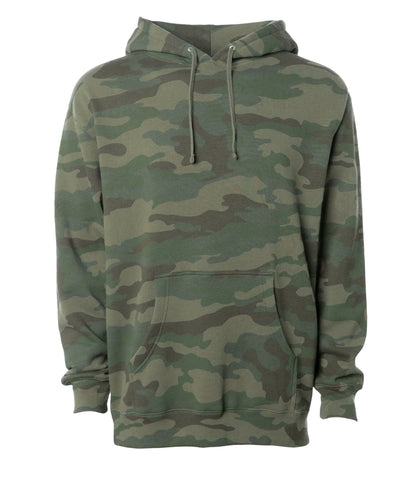 IND4000 - Men’s Heavyweight Hooded Pullover Sweatshirt - Forest Camo / XS - HOODIES