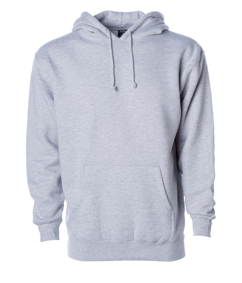 IND4000 - Men’s Heavyweight Hooded Pullover Sweatshirt - Grey Heather / XS - HOODIES