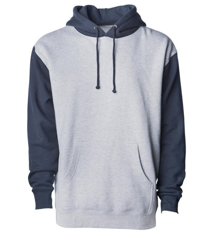 IND4000 - Men’s Heavyweight Hooded Pullover Sweatshirt - Grey Heather Slate Blue / XS - HOODIES