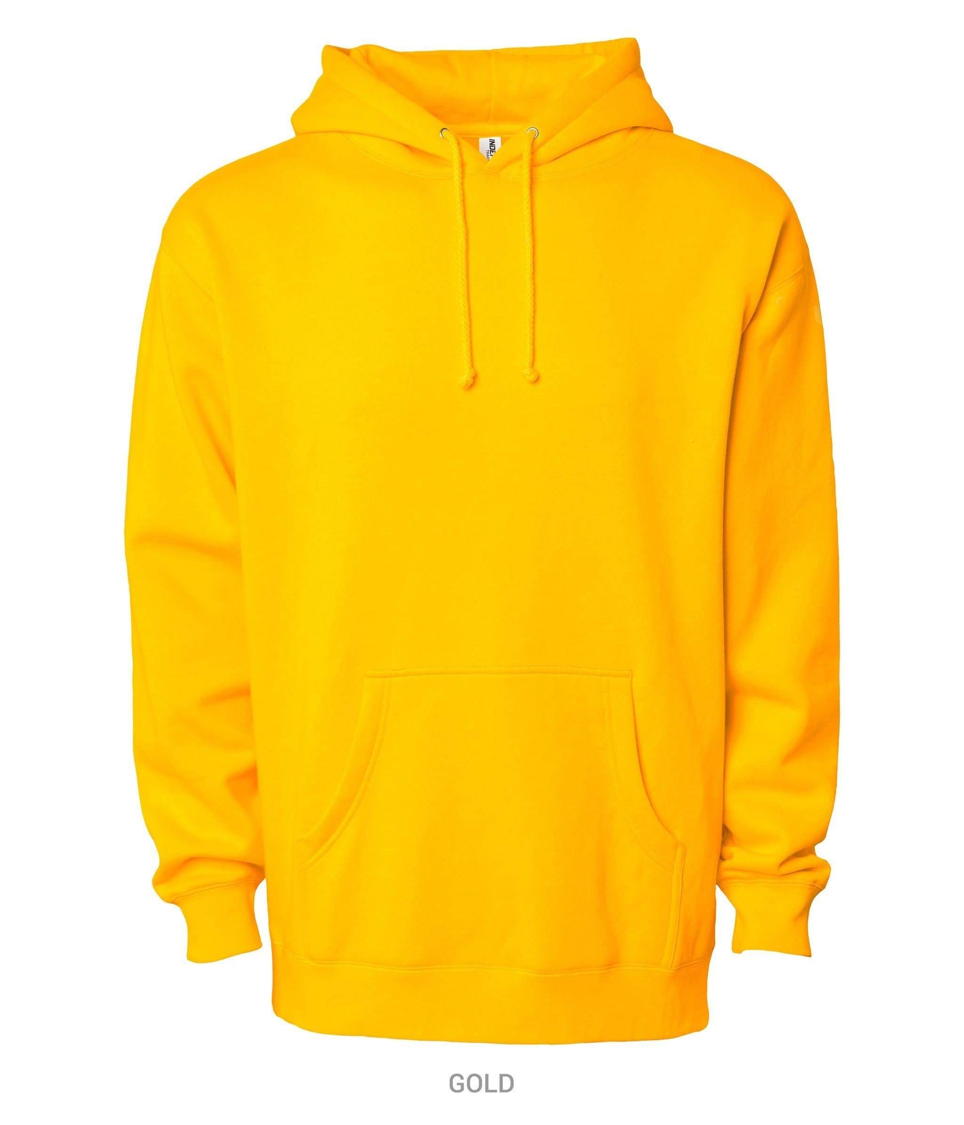 IND4000 - Men’s Heavyweight Hooded Pullover Sweatshirt - Gold / XS - HOODIES