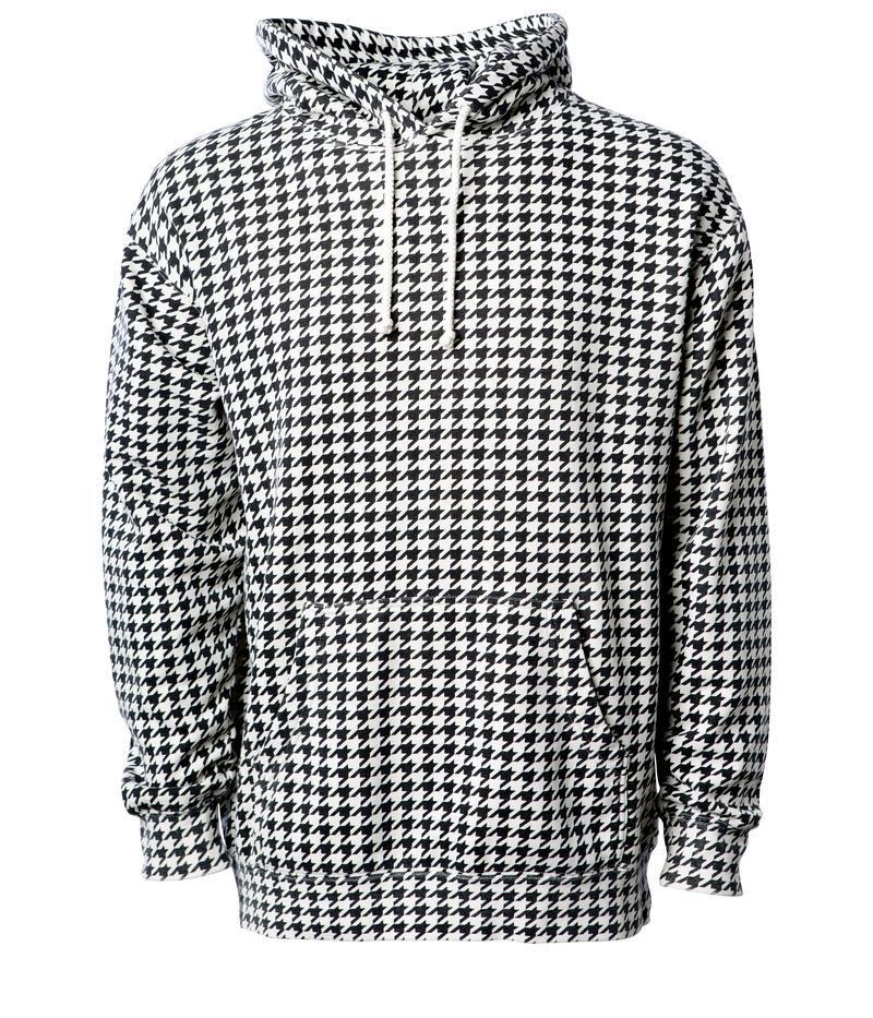 IND4000 - Men’s Heavyweight Hooded Pullover Sweatshirt - Houndstooth / XS - HOODIES