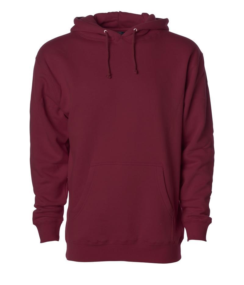IND4000 - Men’s Heavyweight Hooded Pullover Sweatshirt - Maroon / XS - HOODIES