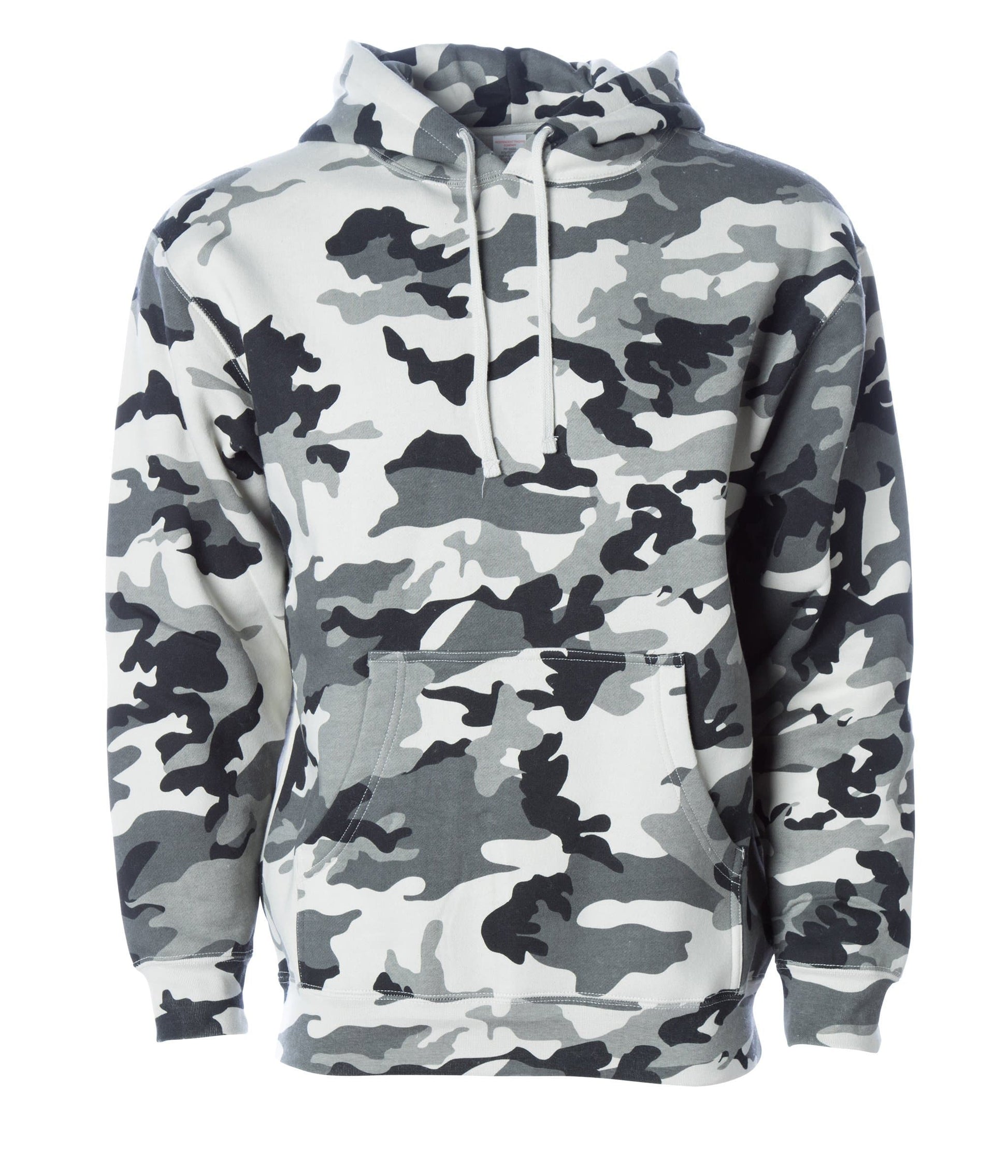 IND4000 - Men’s Heavyweight Hooded Pullover Sweatshirt - Snow Camo / XS - HOODIES