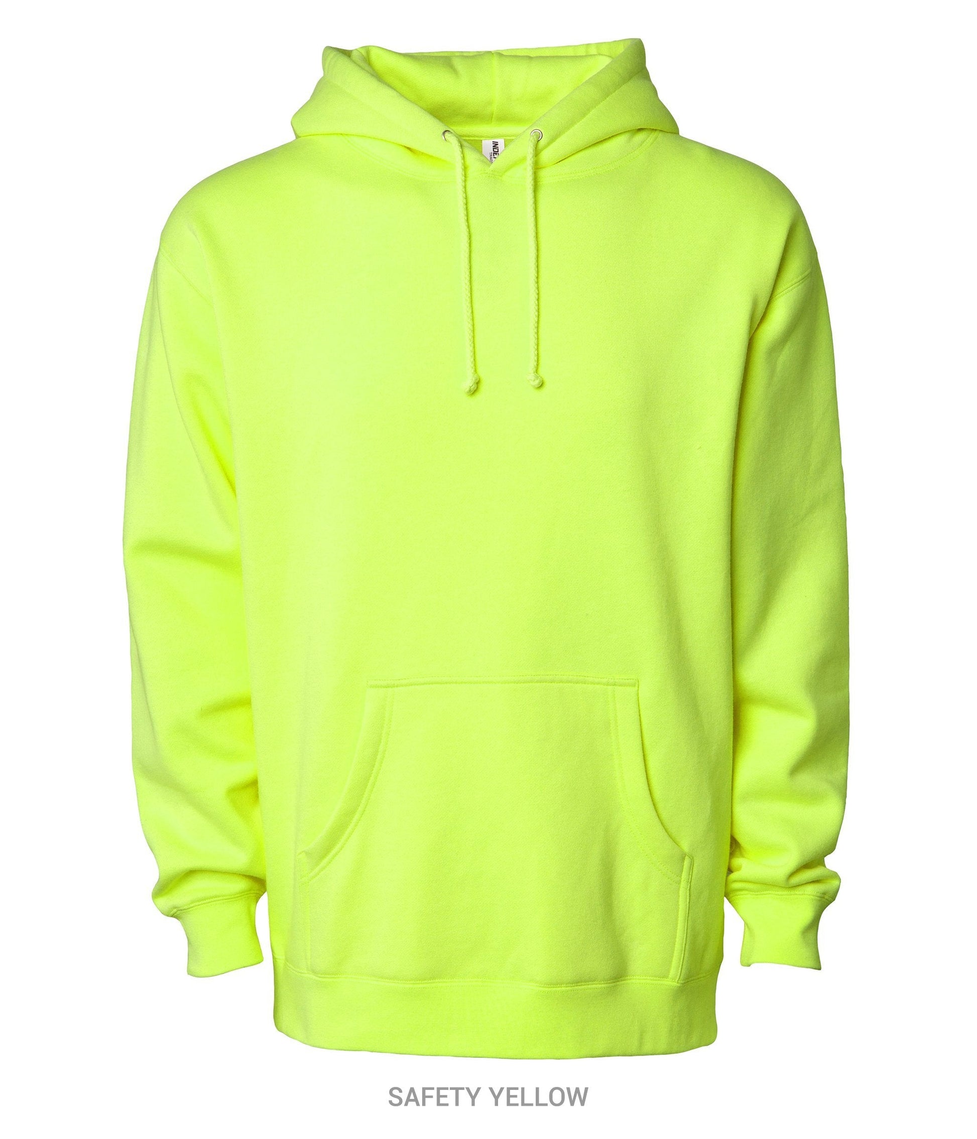 IND4000 - Men’s Heavyweight Hooded Pullover Sweatshirt - Safety Yellow / XS - HOODIES