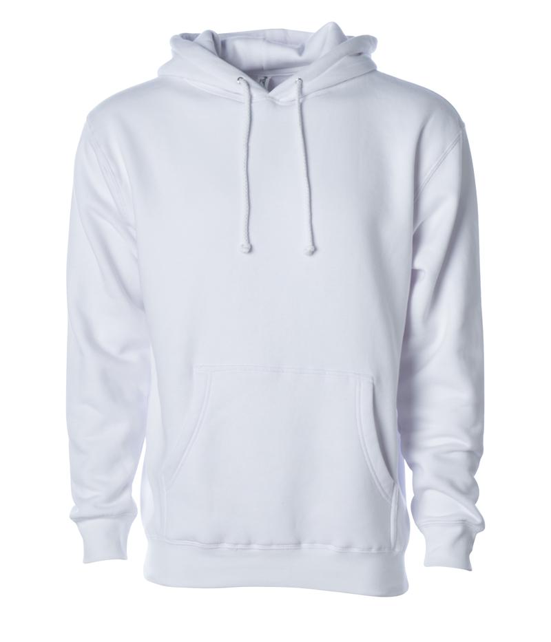 IND4000 - Men’s Heavyweight Hooded Pullover Sweatshirt - White / XS - HOODIES