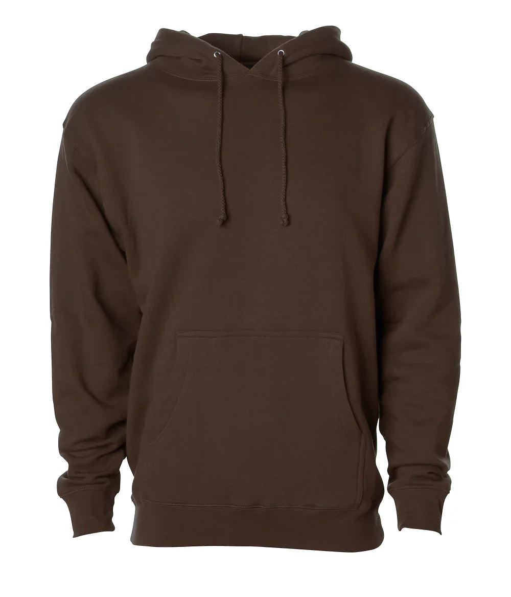 IND4000 - Men’s Heavyweight Hooded Pullover Sweatshirt - Brown / XS - HOODIES