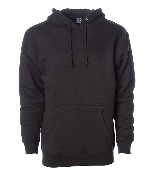 IND4000P - Heavyweight Hooded Pullover Sweatshirt - Black / XS - HOODIES