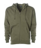 IND4000Z - Men’s Heavyweight Zip Hooded Sweatshirt - Army / XS - ZIPS