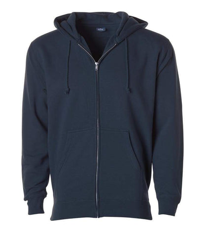 IND4000Z Men’s Heavyweight Zip Hooded Sweatshirt - Navy / XS - ZIPS