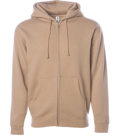 IND4000Z - Men’s Heavyweight Zip Hooded Sweatshirt - Sandstone / S - ZIPS