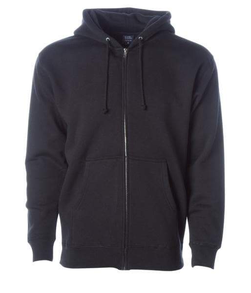 IND4000Z Men’s Heavyweight Zip Hooded Sweatshirt - Black / XS - ZIPS