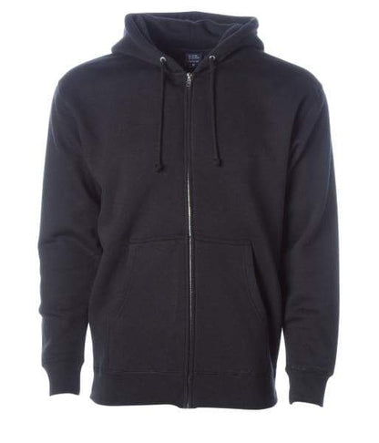 IND4000Z Men’s Heavyweight Zip Hooded Sweatshirt - Black / XS - ZIPS