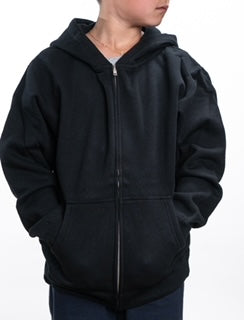 IND4001YZ - Youth Heavy Weight Hooded Zip - Black / S - CLOSE
