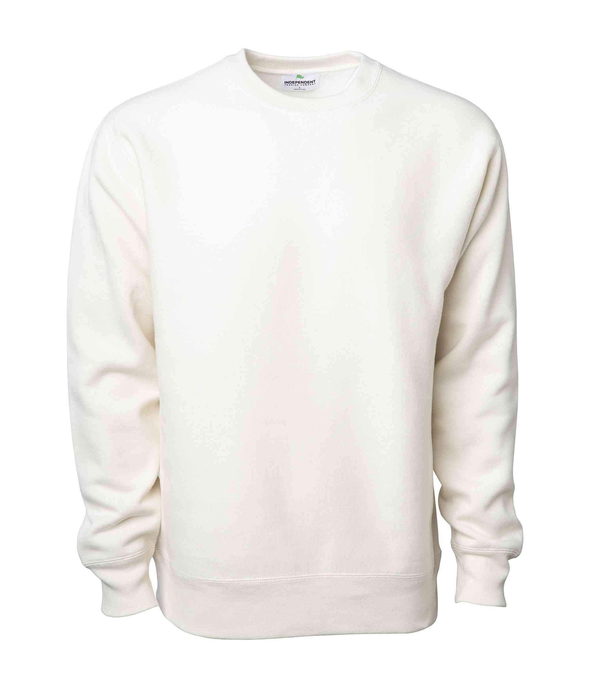 IND5000C Legend - Men’s Premium 450GM Heavyweight Cross-Grain Crew - Bone / XS - CREWNECKS