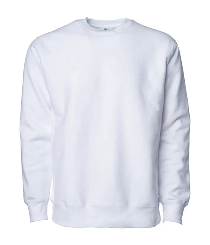 IND5000C Legend - Men’s Premium 450GM Heavyweight Cross-Grain Crew - White / XS - CREWNECKS