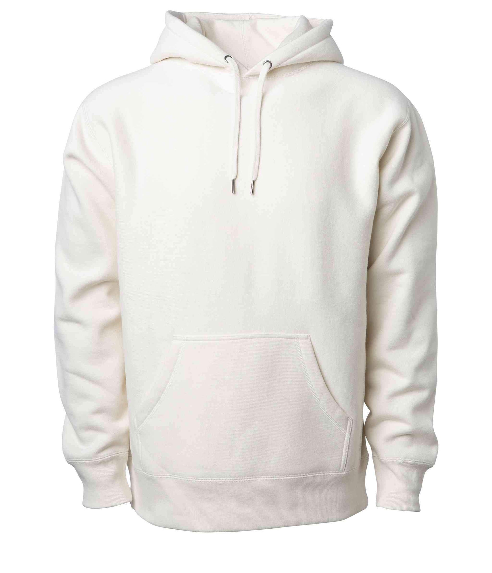 IND5000P - Men’s Premium 450GM Heavyweight Cross-Grain Hoodie - Bone / XS - HOODIES
