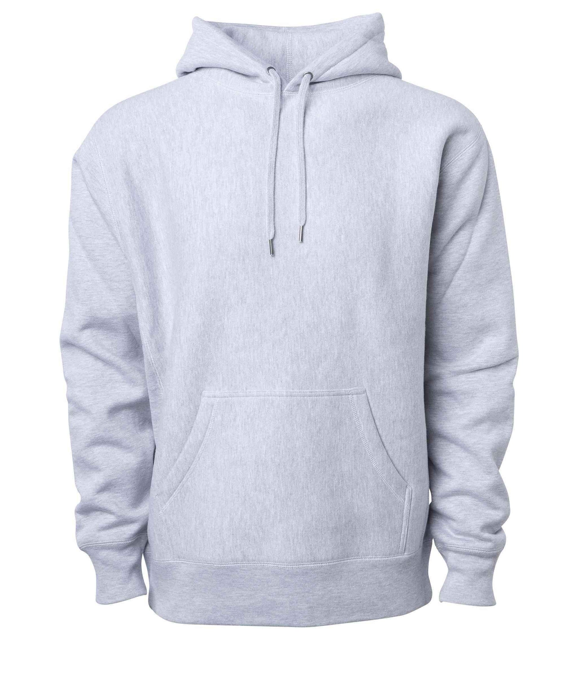 IND5000P - Men’s Premium 450GM Heavyweight Cross-Grain Hoodie - Grey Heather / XS - HOODIES
