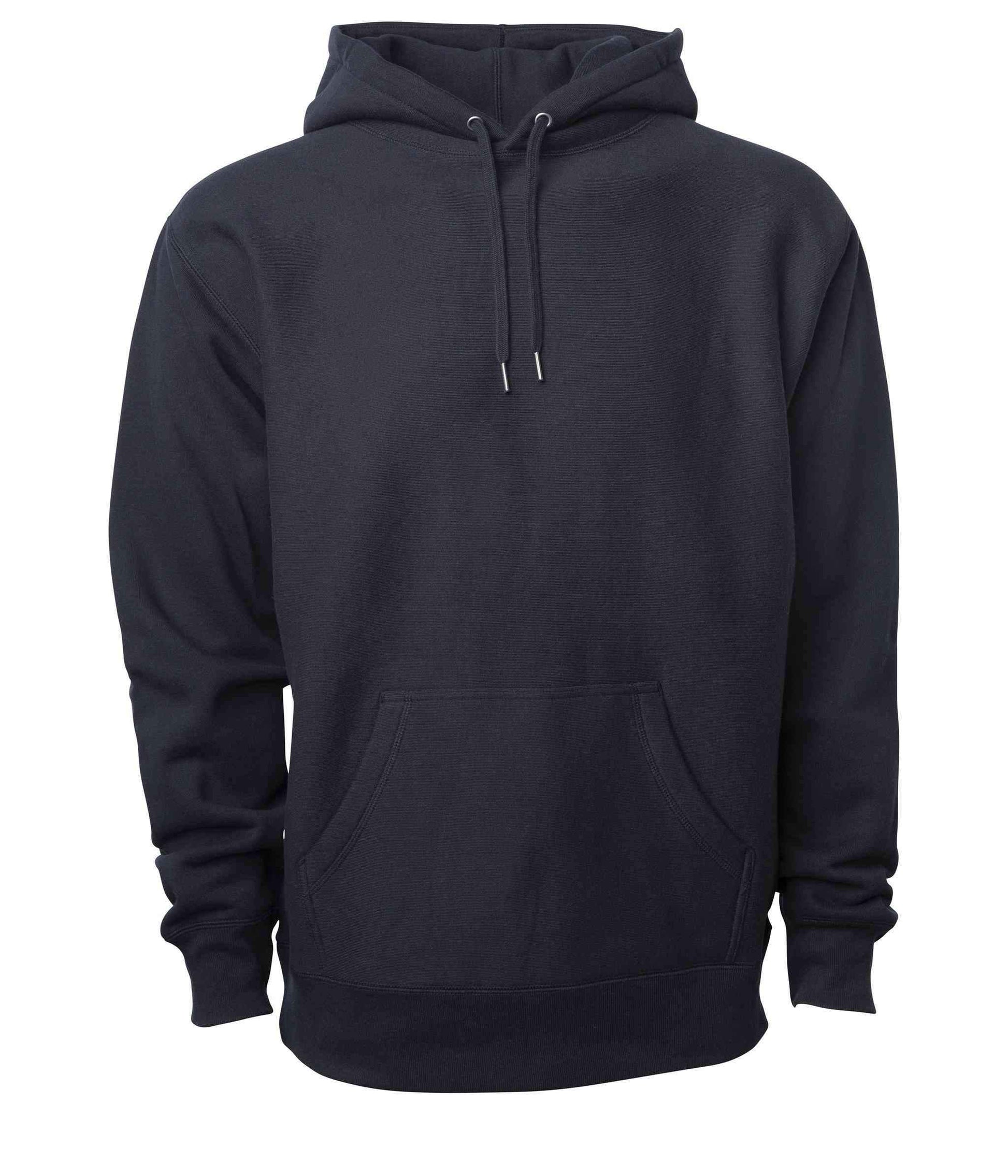 IND5000P - Men’s Premium 450GM Heavyweight Cross-Grain Hoodie - Black / XS - HOODIES