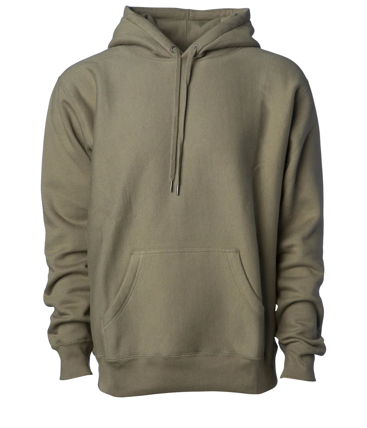 IND5000P - Men’s Premium 450GM Heavyweight Cross-Grain Hoodie - Olive / XS - HOODIES