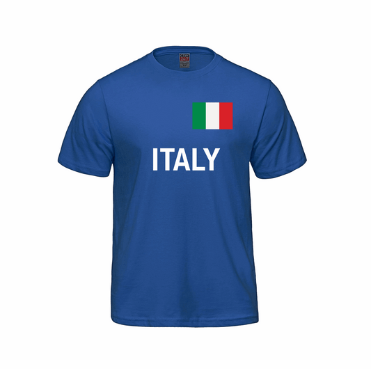 Italy World Football Fan Tee – Royal Blue