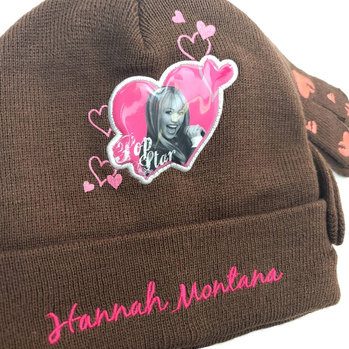 Youth - Hannah Montana 2pcs set Winter Toque & Gloves - Character Knit Set