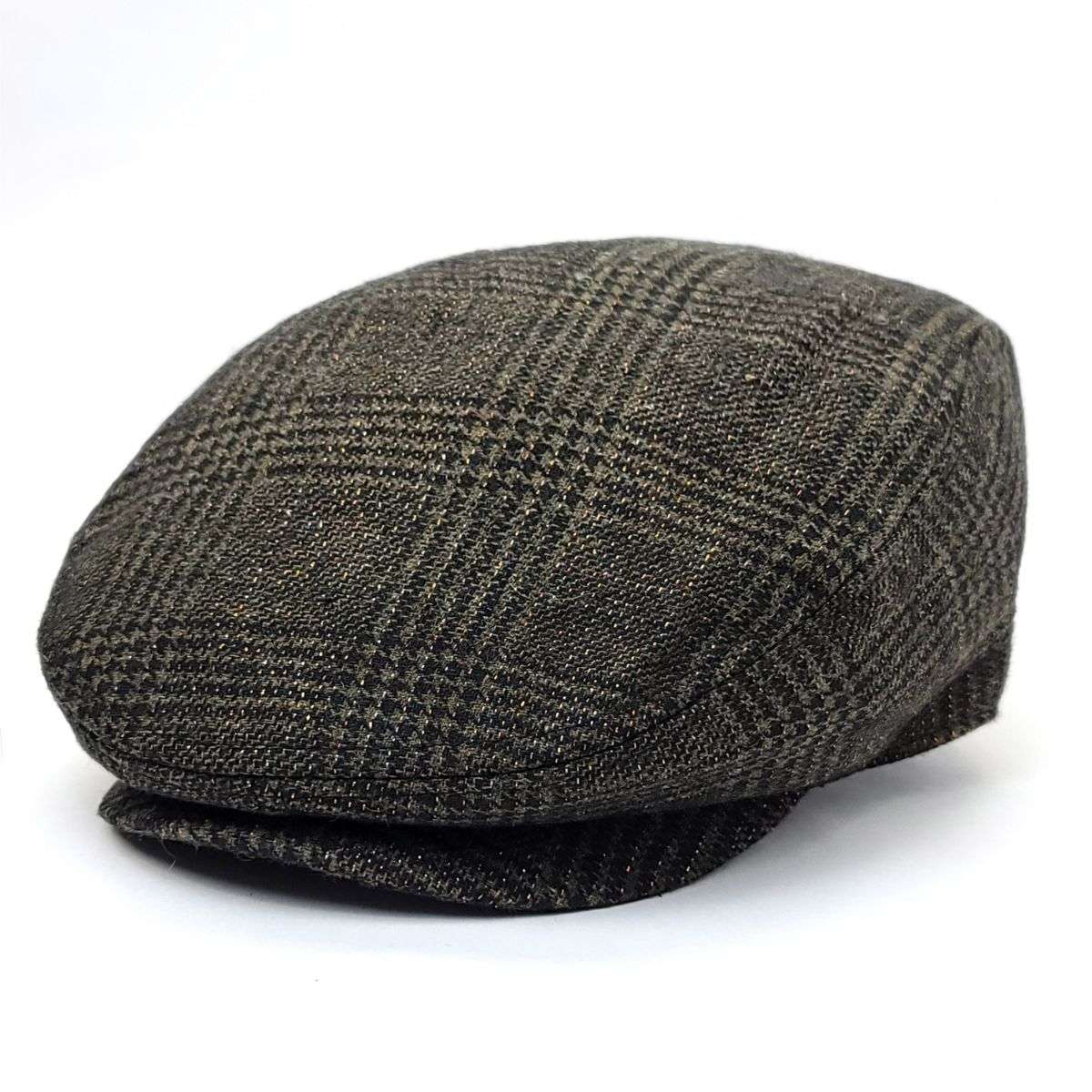 Fashion Ivy -JA7944 Plaid Gold Glitter Dark Brown OSFA