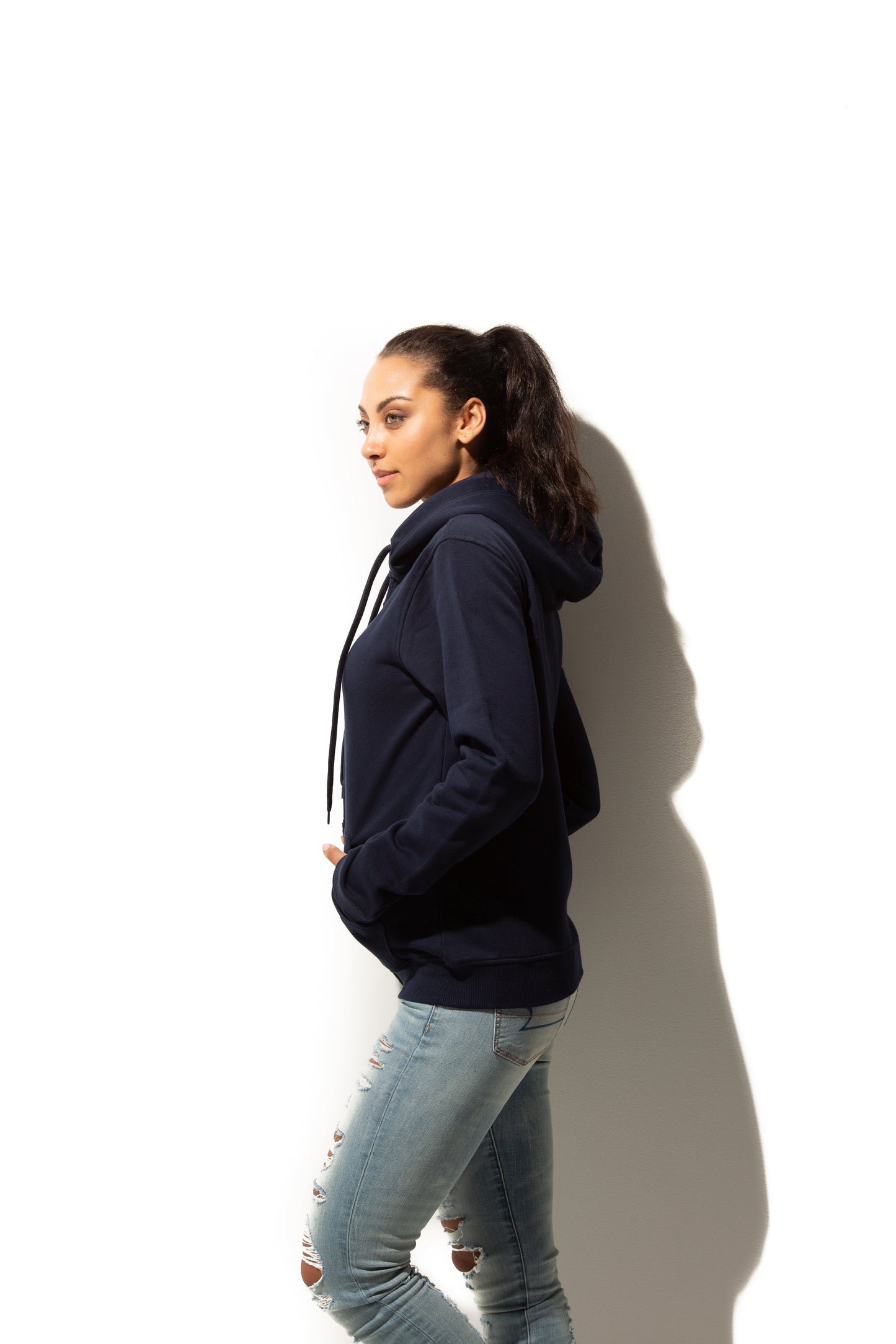 HERO-3020 Unisex Full Zip Hoodie - Navy Blue