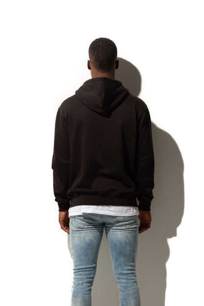 HERO-3020 Unisex Full Zip Hoodie - Black - Full-Zip