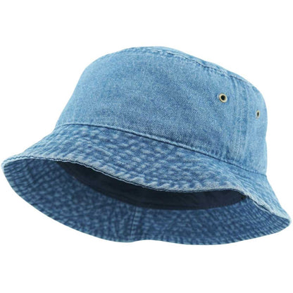 Bucket Hat - Multi-Coloured S/M & L/XL Sizes - Medium Denim