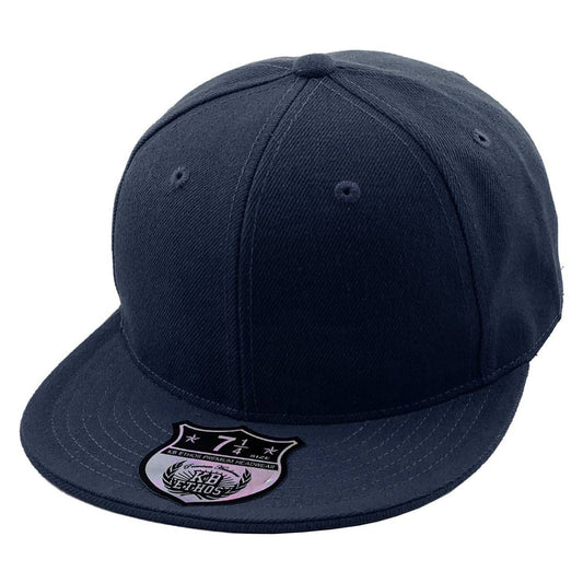 Fitted Flat Bill Cap - Navy Various Sizes