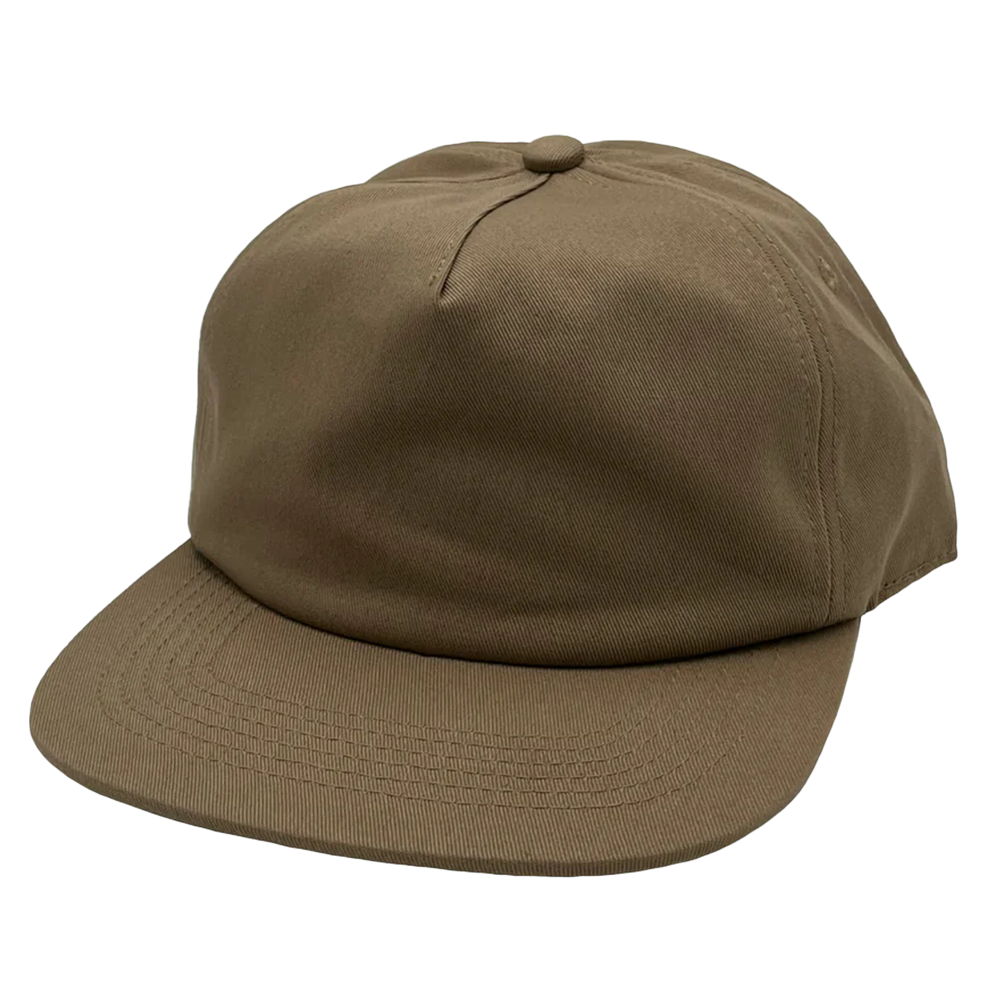 GNV-1040SB - 5 Panels Mid Profile Flat Bill - Khaki / One Size - CAPS