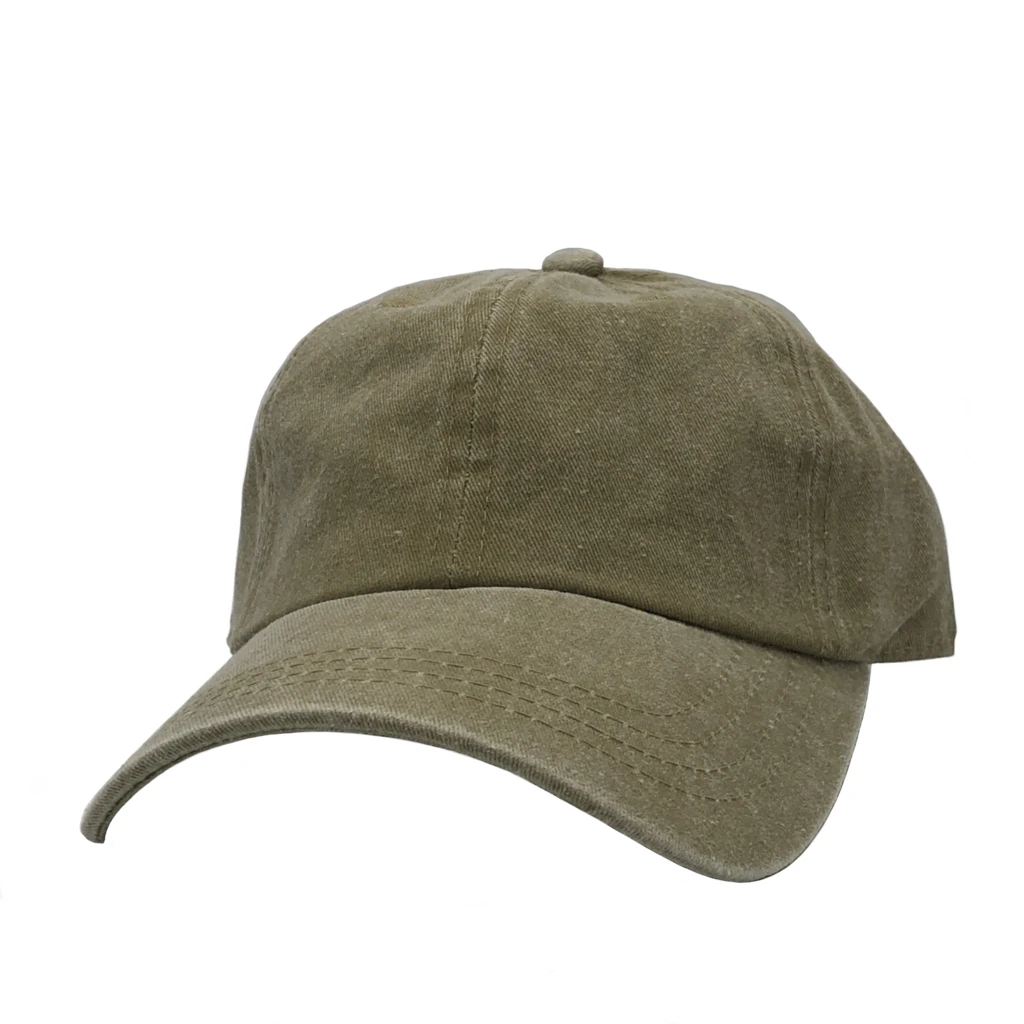 AS-1100 - Cotton Twill Premium Pigment Dyed Cap - Khaki / One Size - CAPS