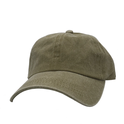 AS-1100 - Cotton Twill Premium Pigment Dyed Cap - Khaki / One Size - CAPS