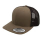 GNV-6606T - Premium Trucker Mesh Cap - Khaki Brown / ONE SIZE - CAPS