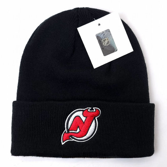 New Jersey Devils Knit Toque - BS Cuff Black - OSFA - NHL
