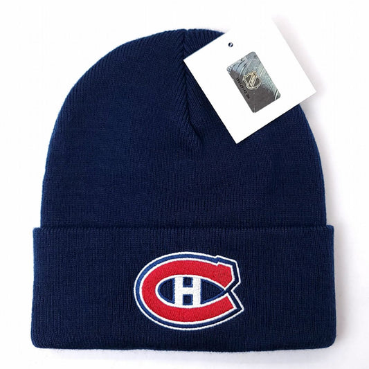 Montreal Canadiens Knit Toque - BS Cuff Navy - OSFA - NHL