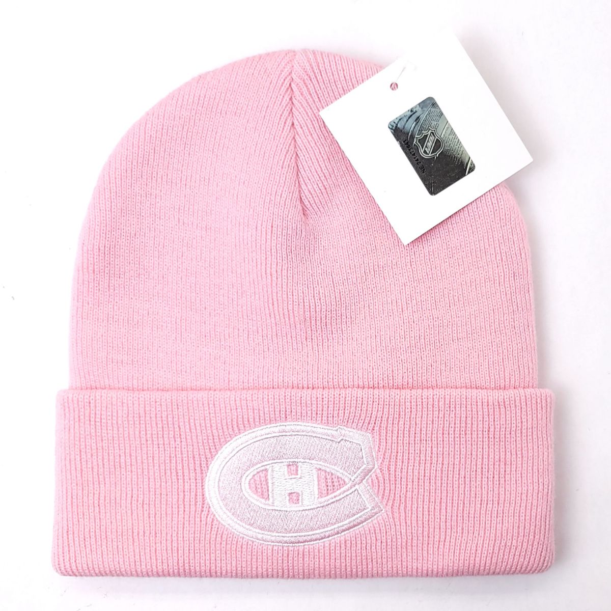 Montreal Canadiens Knit Toque - BS Cuff Pink - OSFA - NHL