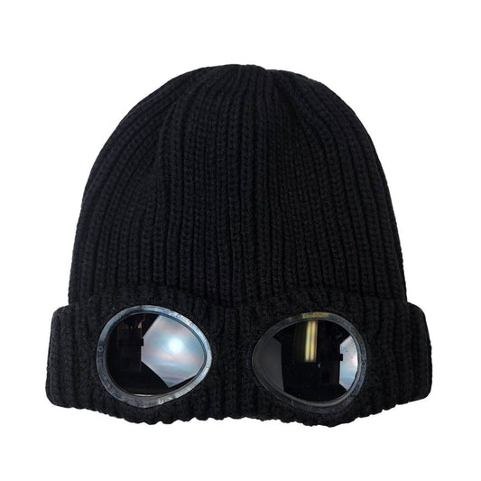 Goggles Knitted Toque - Black - OSFA - Fashion Knit