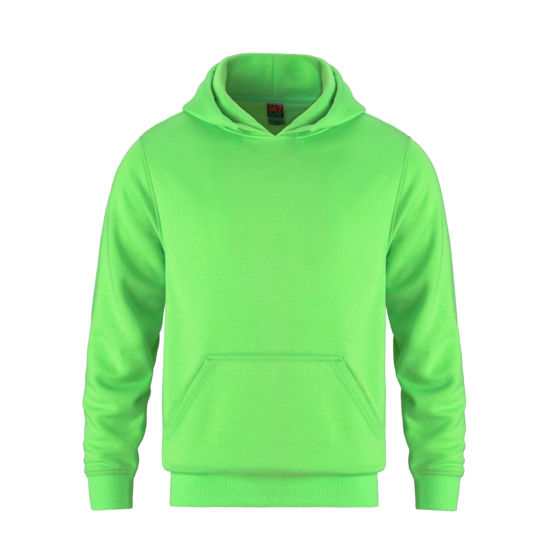 L0552Y - Flash - Youth Pullover Hooded Sweatshirt (INTENSE COLORS) - Intense Lime / XS - Fleece