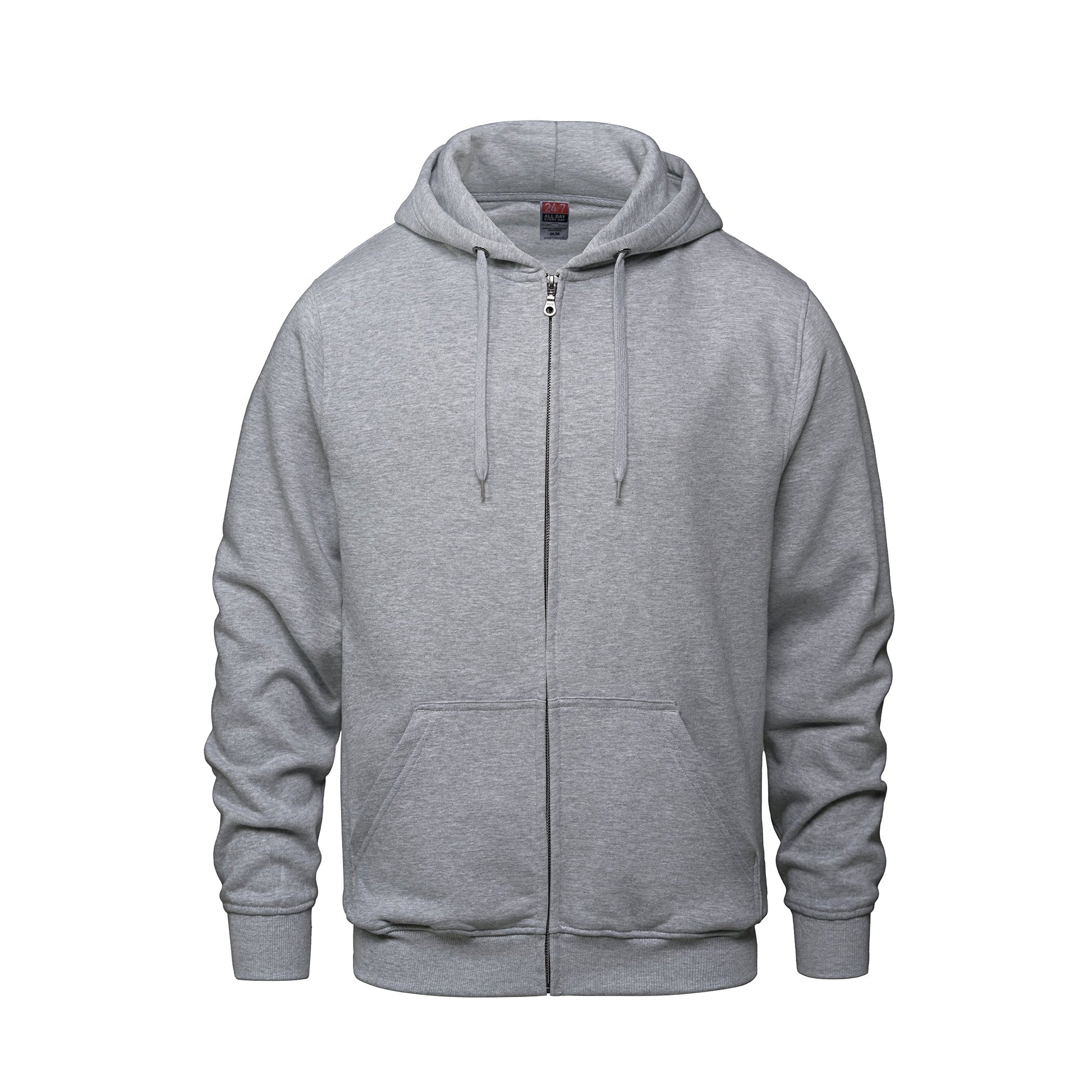 L00555 - Surfer - Adult Full Zip Hooded Sweatshirt - Athletic Grey Heather / XS - Fleece
