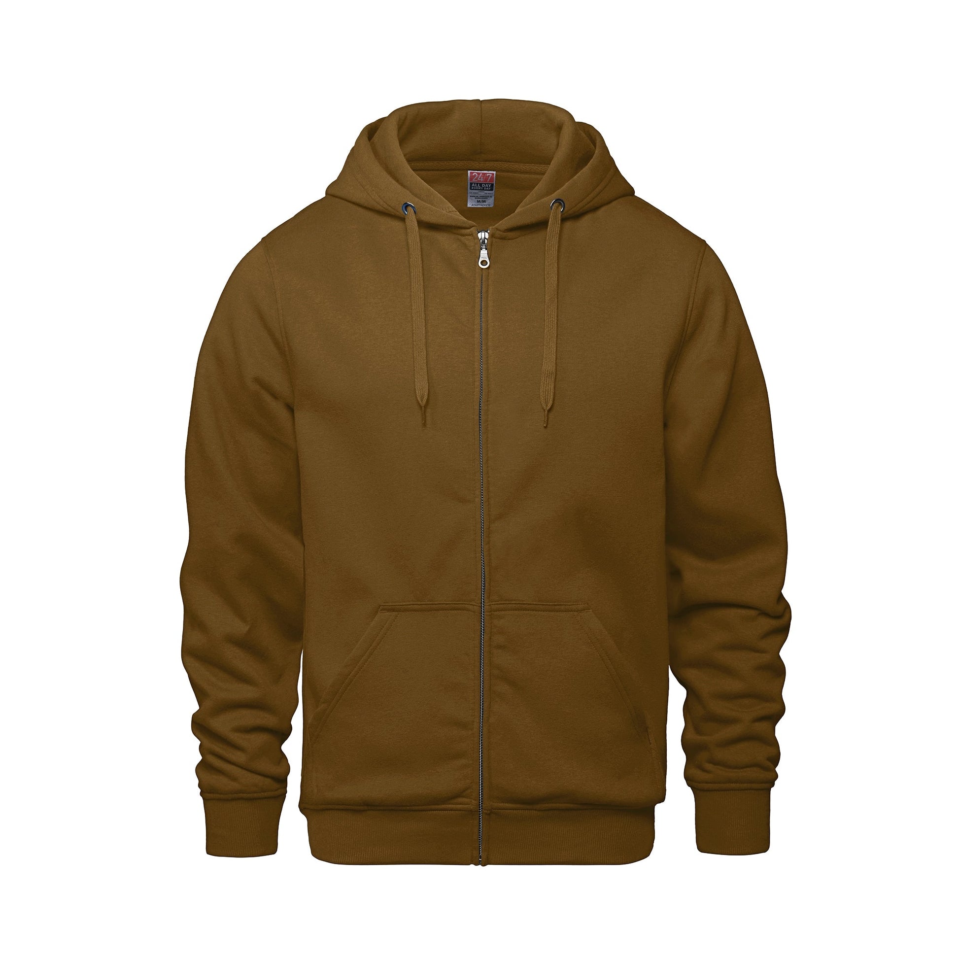 L00555 - Surfer - Adult Full Zip Hooded Sweatshirt - Caramel / XS - Fleece