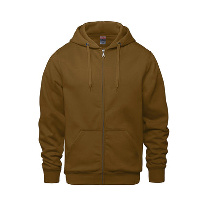 L00555 - Surfer - Adult Full Zip Hooded Sweatshirt - Caramel / XS - Fleece