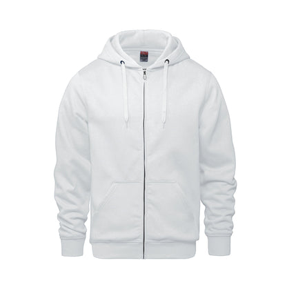 L00555 - Surfer - Adult Full Zip Hooded Sweatshirt - White / XS - Fleece