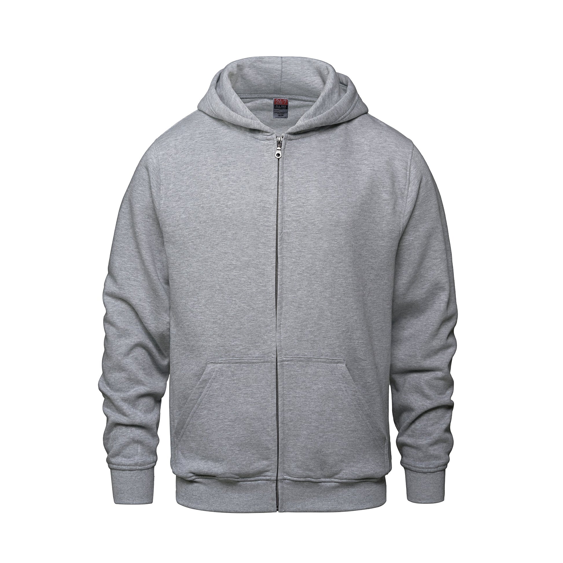 L0555Y - Surfer - Youth Full Zip Hooded Sweatshirt - Athletic Grey Heather / XS - Fleece
