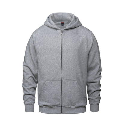 L0555Y - Surfer - Youth Full Zip Hooded Sweatshirt - Athletic Grey Heather / XS - Fleece