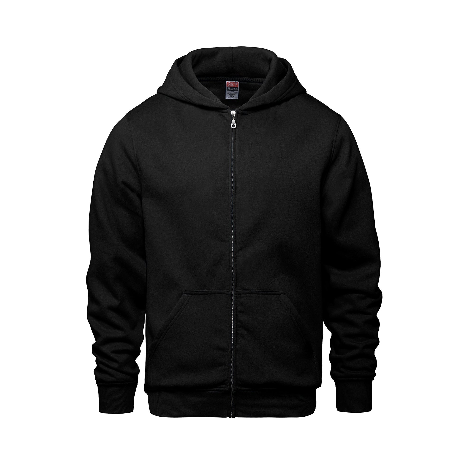 L0555Y - Surfer - Youth Full Zip Hooded Sweatshirt - Black / XS - Fleece