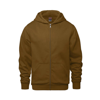 L0555Y - Surfer - Youth Full Zip Hooded Sweatshirt - Caramel / XS - Fleece