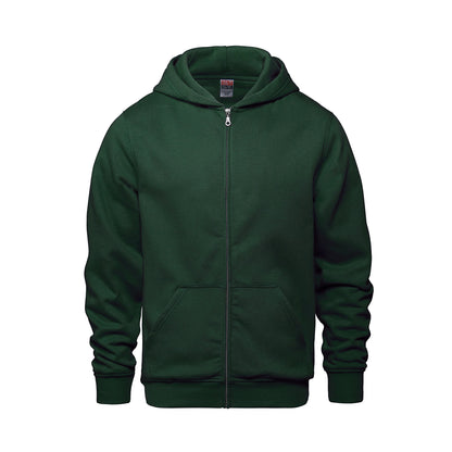 L0555Y - Surfer - Youth Full Zip Hooded Sweatshirt - Forest Green / XS - Fleece