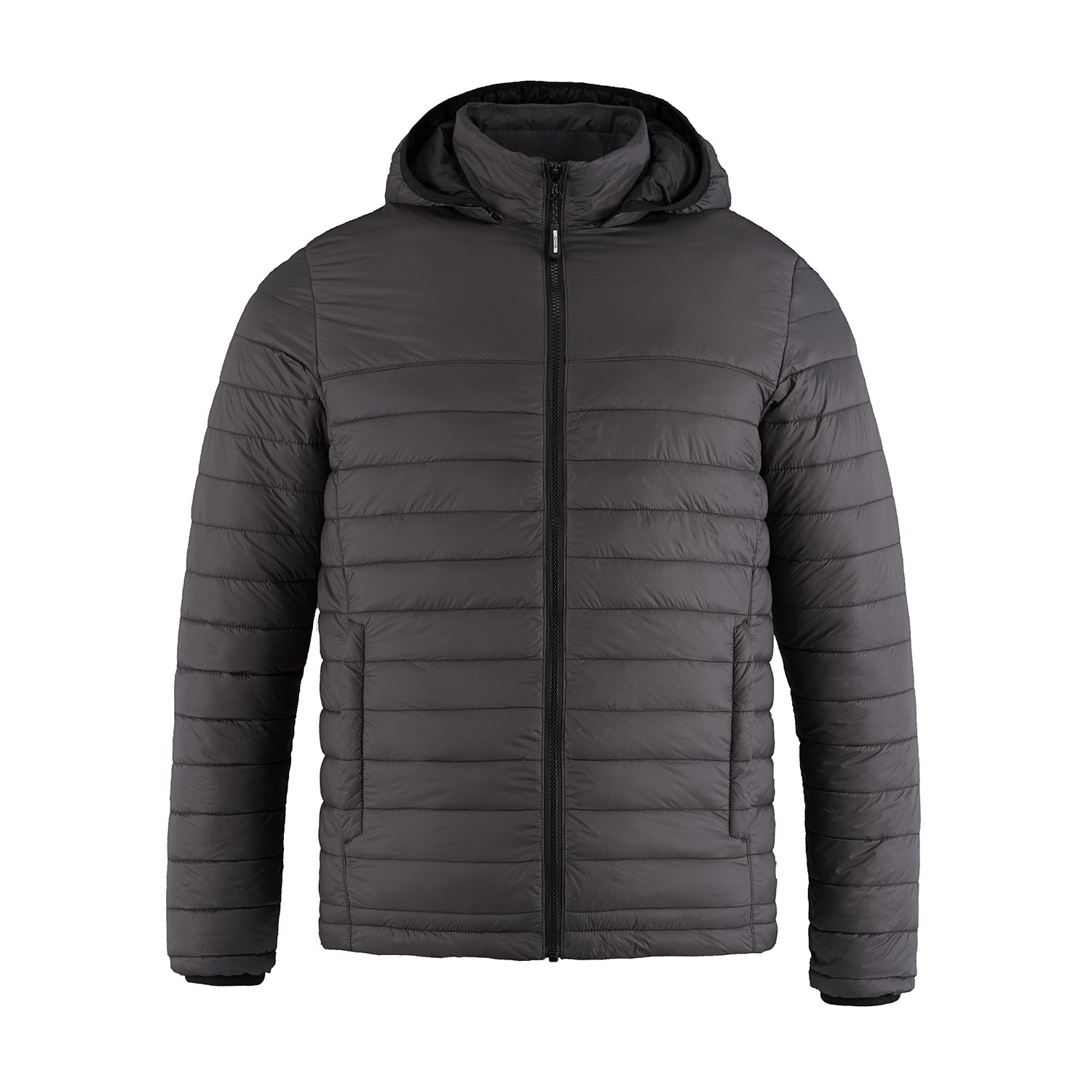 L00900 - Canyon - Men’s Puffy Jacket w/ Detachable Hood - Charcoal / S - Puffer